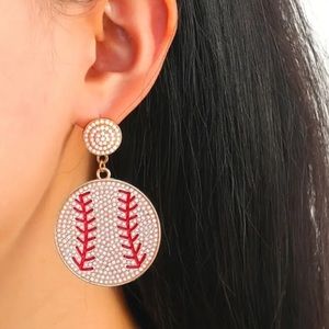 Fashion Baseball Dangle Earrings
